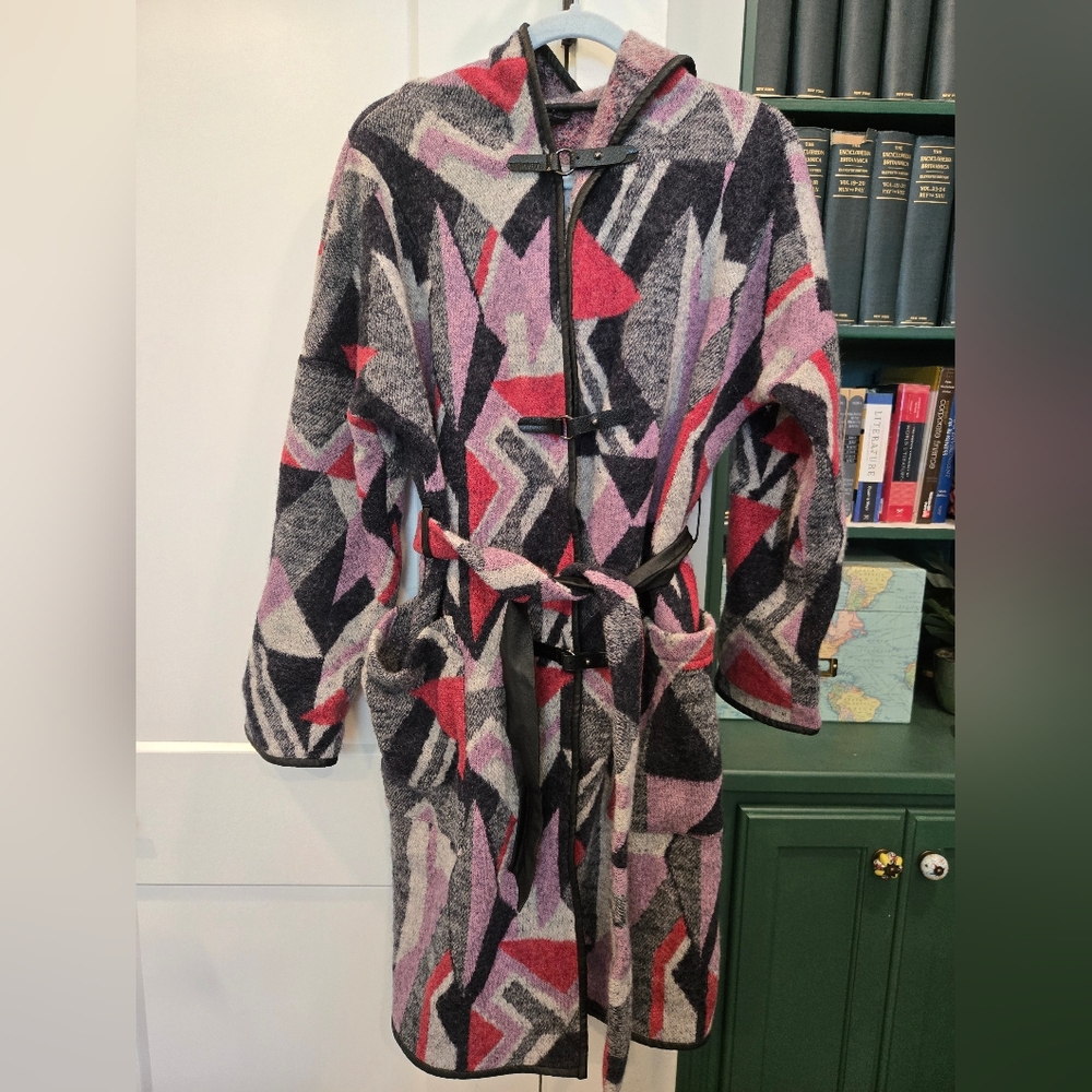 Chic Geometric Women's Trench Coat